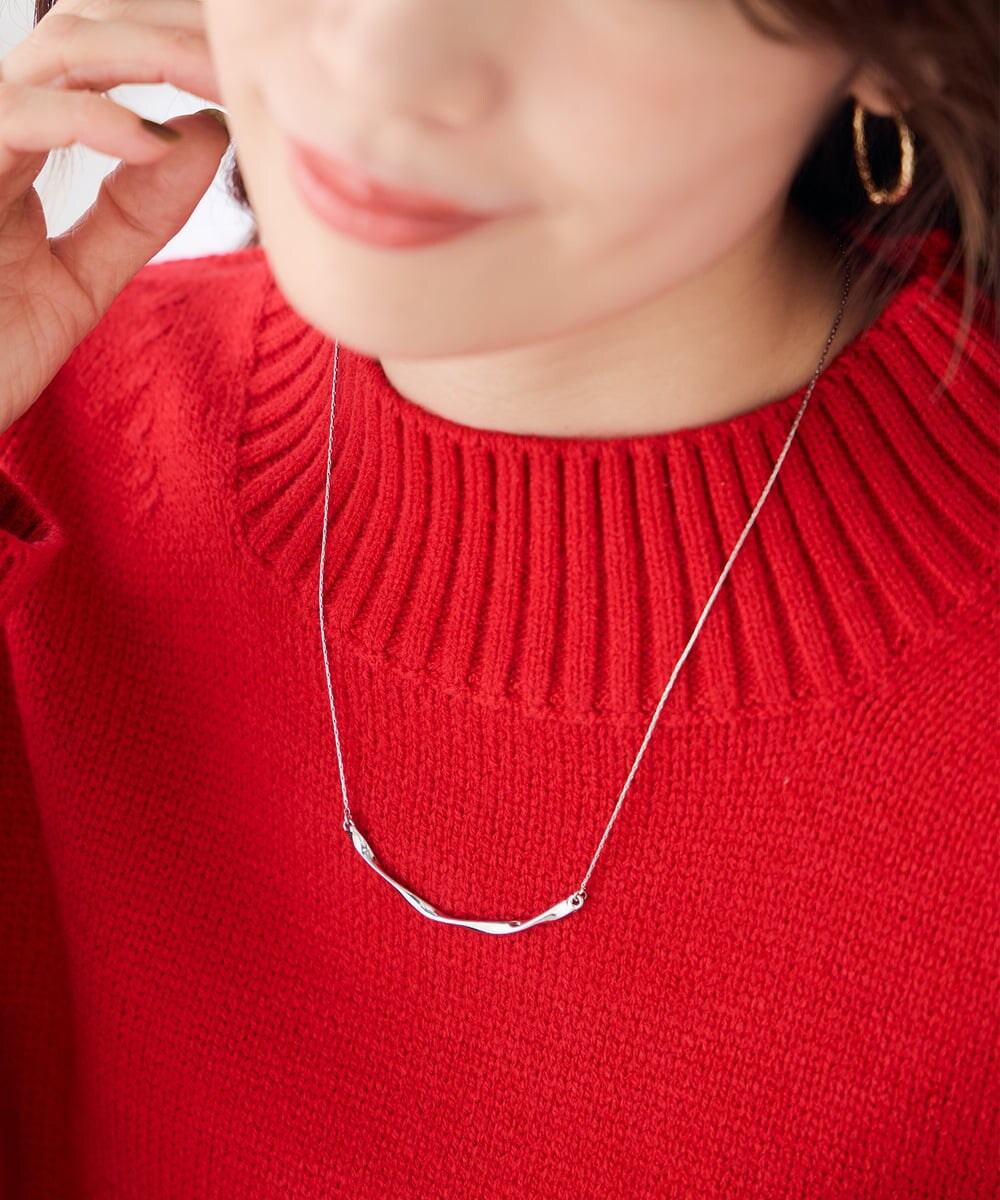 KS2AG07019 a.v.v(アー・ヴェ・ヴェ) ツイストメタルバーネックレス シルバー