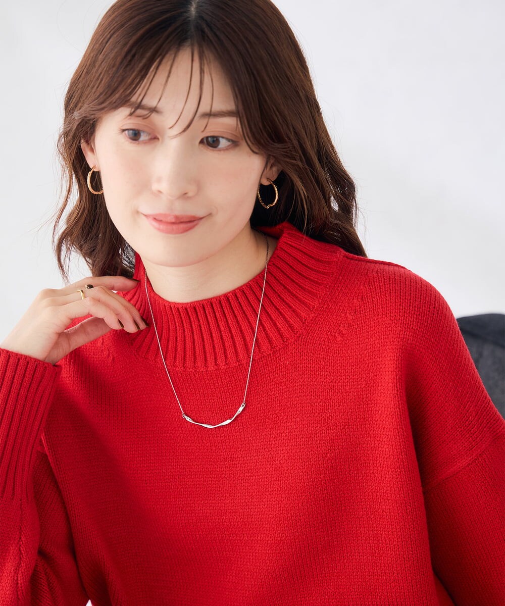 KS2AG07019 a.v.v(アー・ヴェ・ヴェ) ツイストメタルバーネックレス シルバー