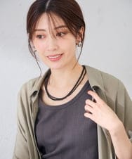 KS2AG09021 a.v.v(アー・ヴェ・ヴェ) ビーズ2連ネックレス レッド