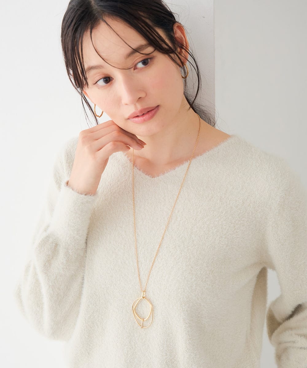 KS2AG21019 a.v.v(アー・ヴェ・ヴェ) ニュアンスリングネックレス ゴールド