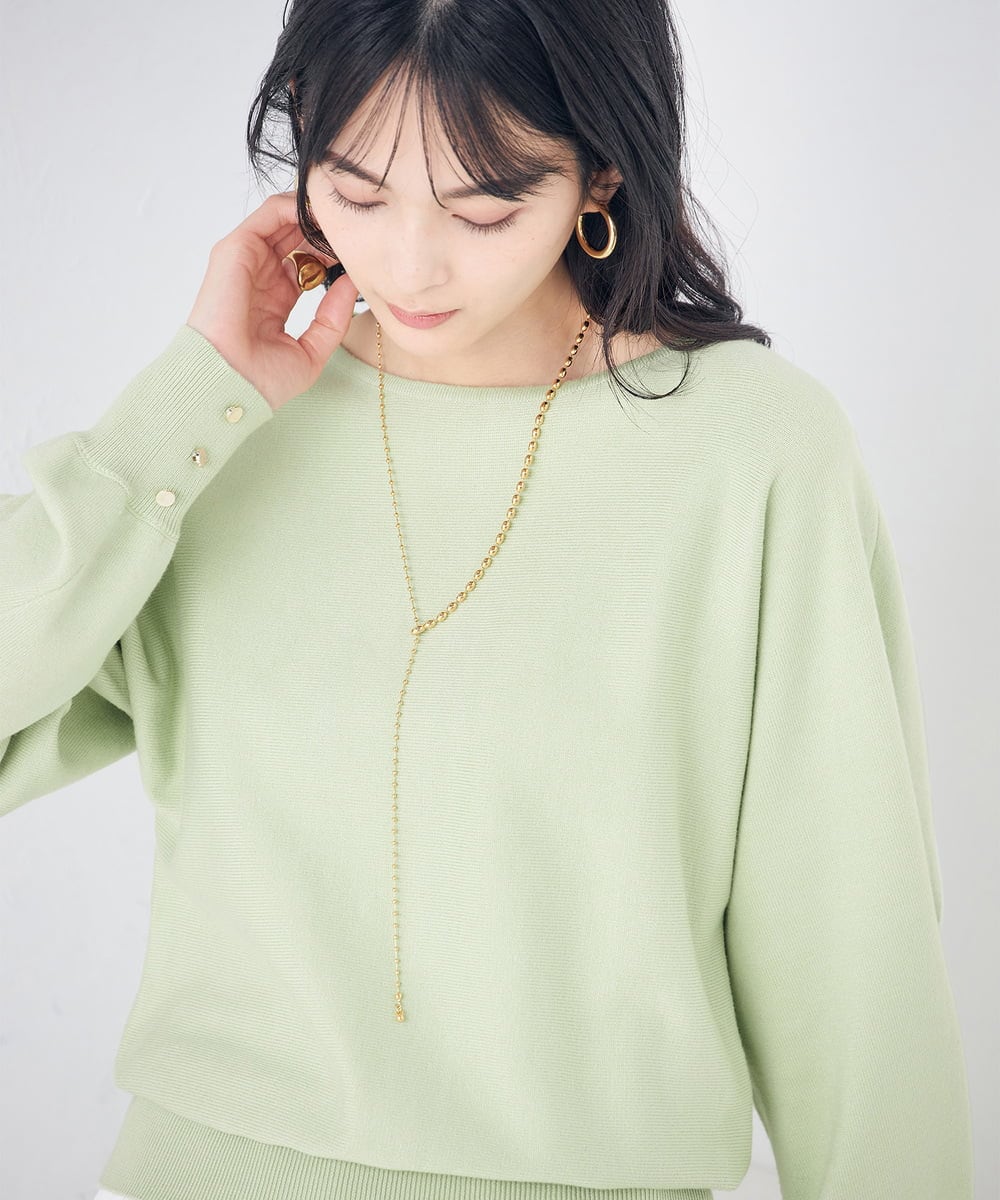 KS2BA02019 a.v.v(アー・ヴェ・ヴェ) アシンメトリーボールネックレス シルバー