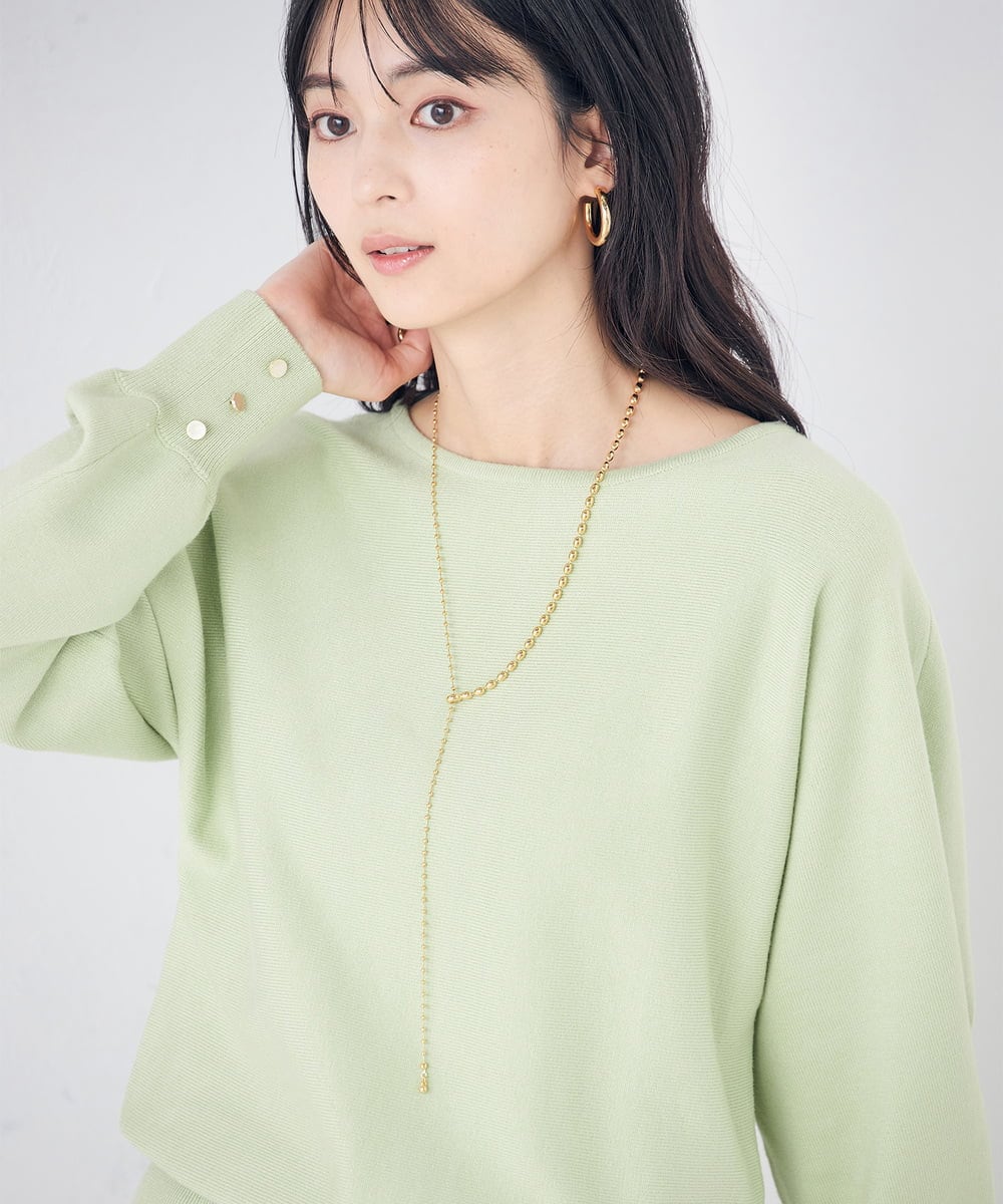 KS2BA02019 a.v.v(アー・ヴェ・ヴェ) アシンメトリーボールネックレス シルバー