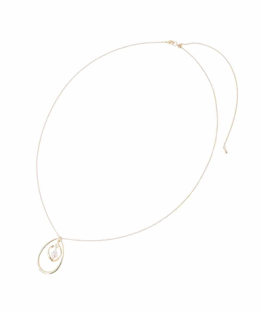 KS2BD15021 a.v.v(アー・ヴェ・ヴェ) パール付きワントップネックレス ゴールド