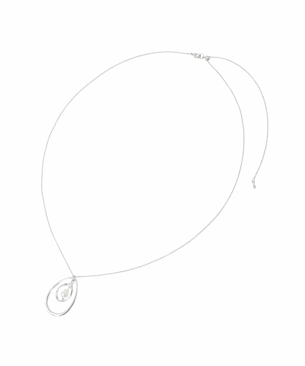 KS2BD15021 a.v.v(アー・ヴェ・ヴェ) パール付きワントップネックレス シルバー