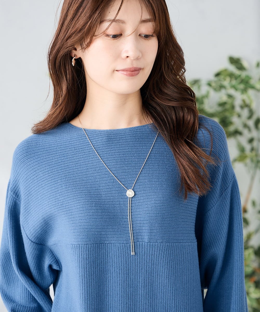 KS2CD14021 a.v.v(アー・ヴェ・ヴェ) ループタイネックレス ホワイト