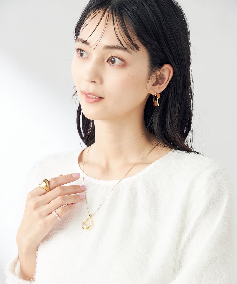 KS2FA02021 a.v.v(アー・ヴェ・ヴェ) リングパールネックレス ゴールド