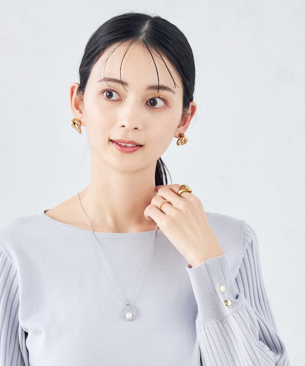 KS2FA02021 a.v.v(アー・ヴェ・ヴェ) リングパールネックレス ゴールド