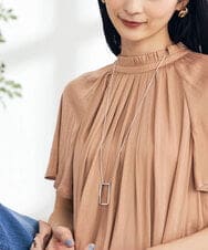 KS2FA05021 a.v.v(アー・ヴェ・ヴェ) 【雑誌InRed(宝島社)5月号掲載】スクエアチャームネックレス シルバー