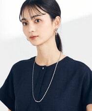 KS2FA10024 a.v.v(アー・ヴェ・ヴェ) 【雑誌InRed(宝島社)5月号掲載】スライドボールチェーンネックレス シルバー