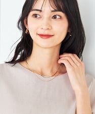 KS2GA11029 a.v.v(アー・ヴェ・ヴェ) ステンレスダブルチェーンネックレス ゴールド