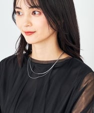 KS2GA11029 a.v.v(アー・ヴェ・ヴェ) ステンレスダブルチェーンネックレス シルバー