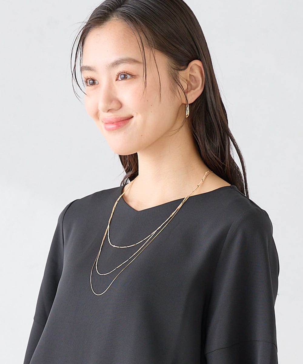 KS2GD01021 a.v.v(アー・ヴェ・ヴェ) ミックスチェーンネックレス ゴールド