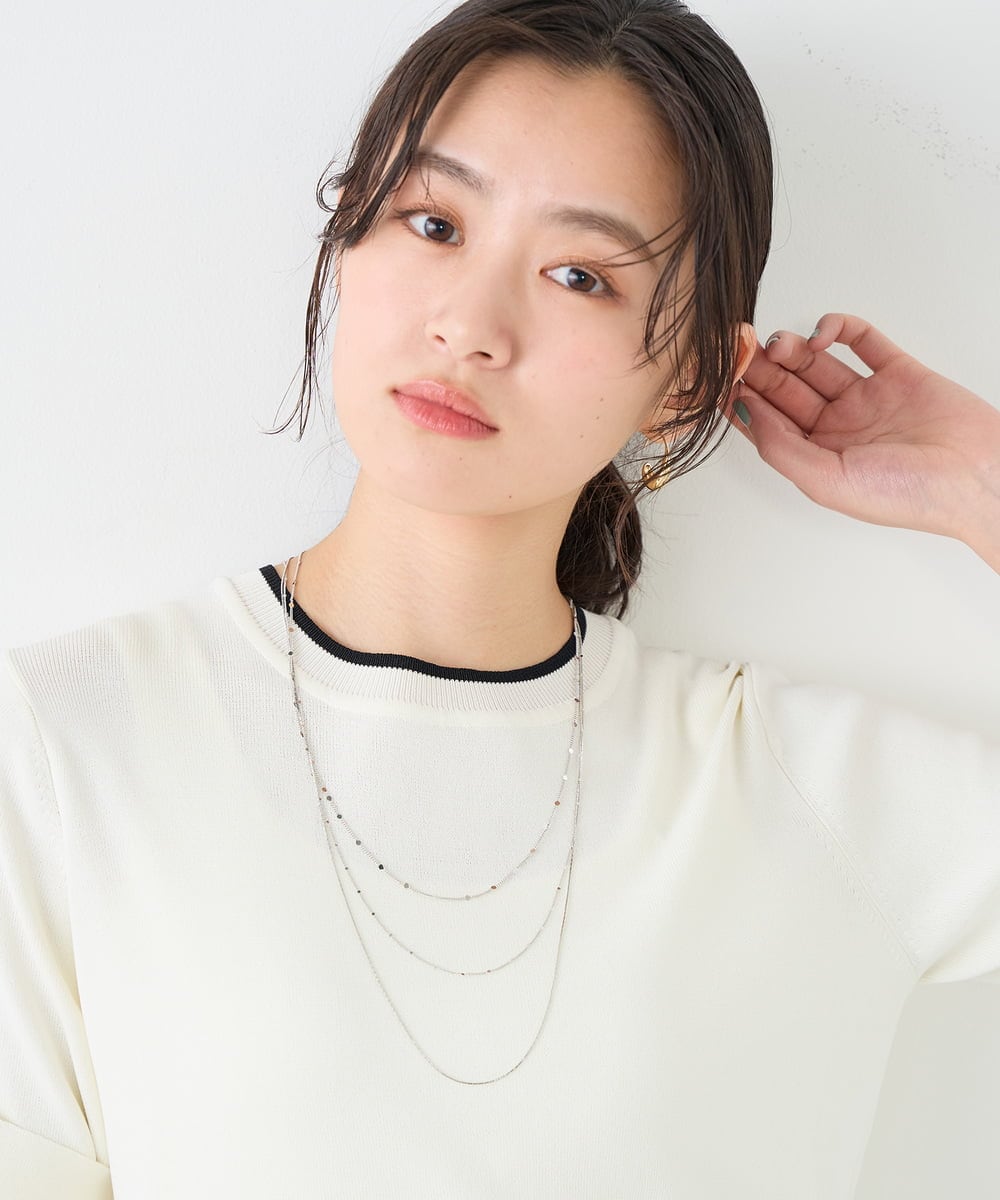 KS2GD01021 a.v.v(アー・ヴェ・ヴェ) ミックスチェーンネックレス シルバー