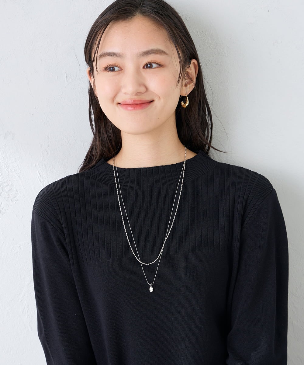 KS2GD04021 a.v.v(アー・ヴェ・ヴェ) ドロップトップネックレス シルバー