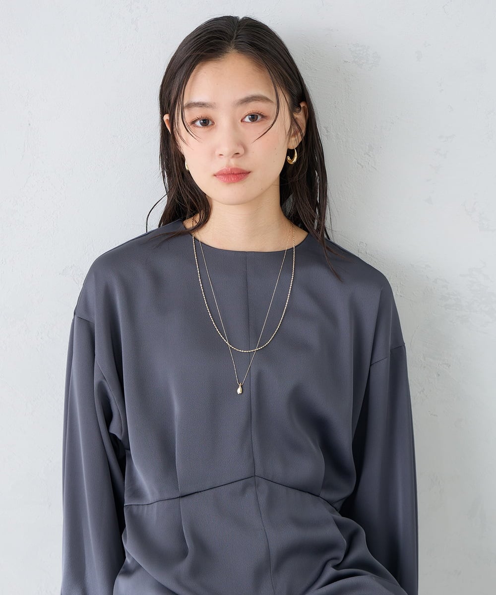 KS2GD04021 a.v.v(アー・ヴェ・ヴェ) ドロップトップネックレス シルバー