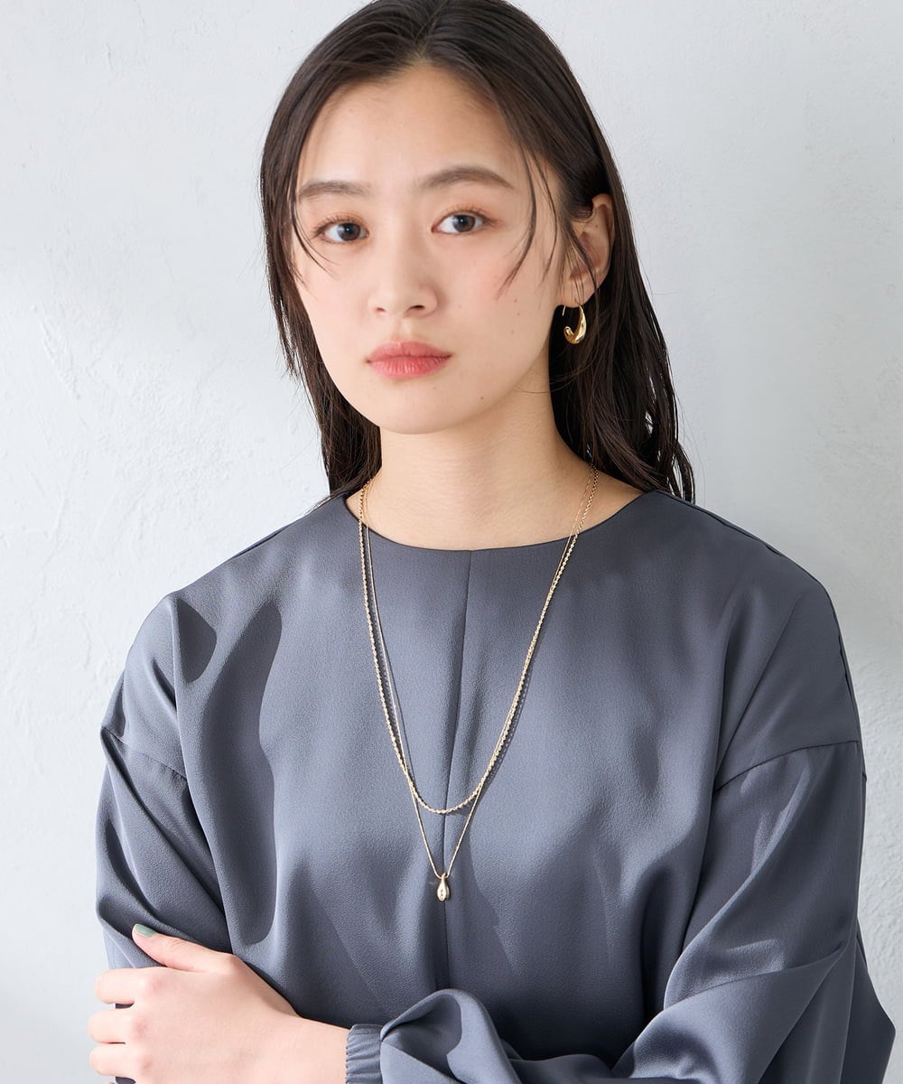 KS2GD04021 a.v.v(アー・ヴェ・ヴェ) ドロップトップネックレス シルバー