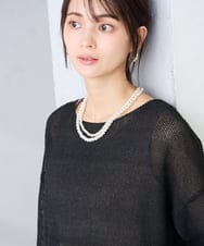 KS2GD10029 a.v.v(アー・ヴェ・ヴェ) パール調二連ネックレス ゴールド