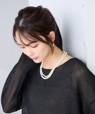 KS2GD10029 a.v.v(アー・ヴェ・ヴェ) パール調二連ネックレス ゴールド