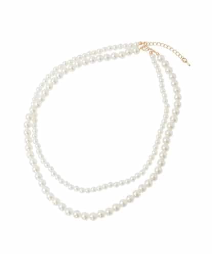 KS2GD10029 a.v.v パール調二連ネックレス