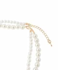 KS2GD10029 a.v.v(アー・ヴェ・ヴェ) パール調二連ネックレス ゴールド