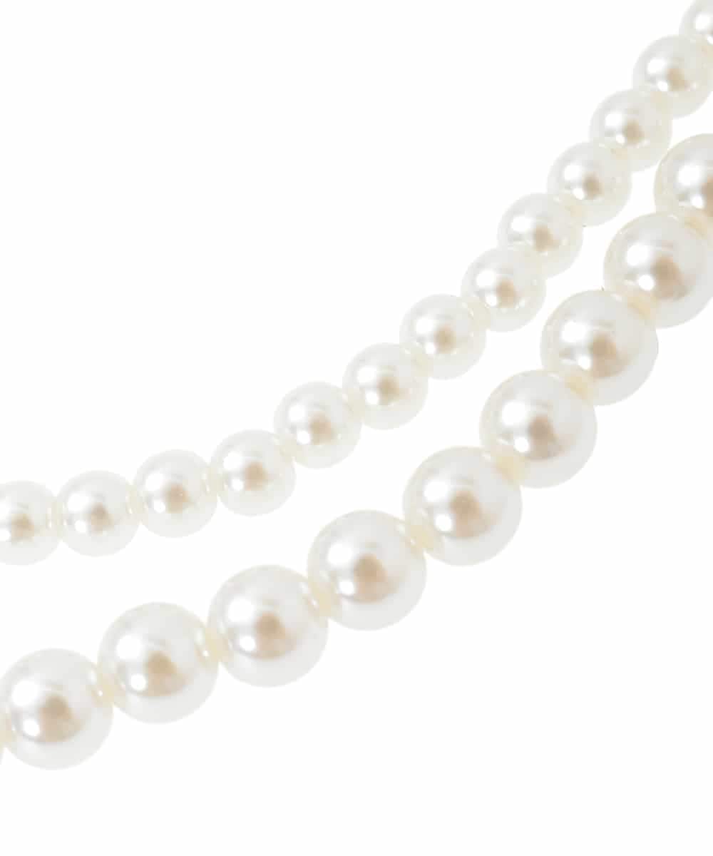 KS2GD10029 a.v.v(アー・ヴェ・ヴェ) パール調二連ネックレス ゴールド