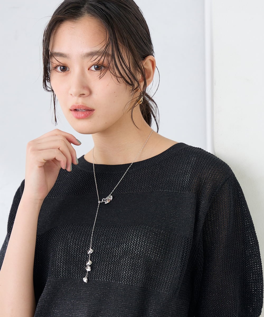 KS2GD13021 a.v.v(アー・ヴェ・ヴェ) フラワーモチーフネックレス ゴールド