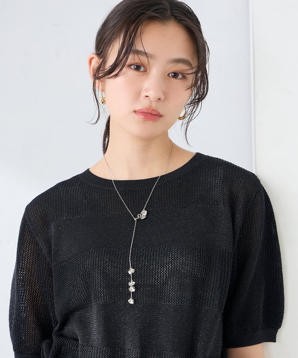 KS2GD13021 a.v.v(アー・ヴェ・ヴェ) フラワーモチーフネックレス シルバー