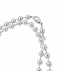 KS2GD14024 a.v.v(アー・ヴェ・ヴェ) ボールチェーンネックレス シルバー