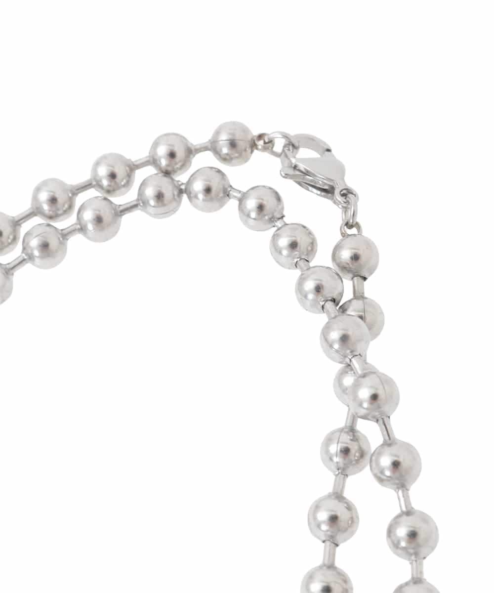 KS2GD14024 a.v.v(アー・ヴェ・ヴェ) ボールチェーンネックレス シルバー