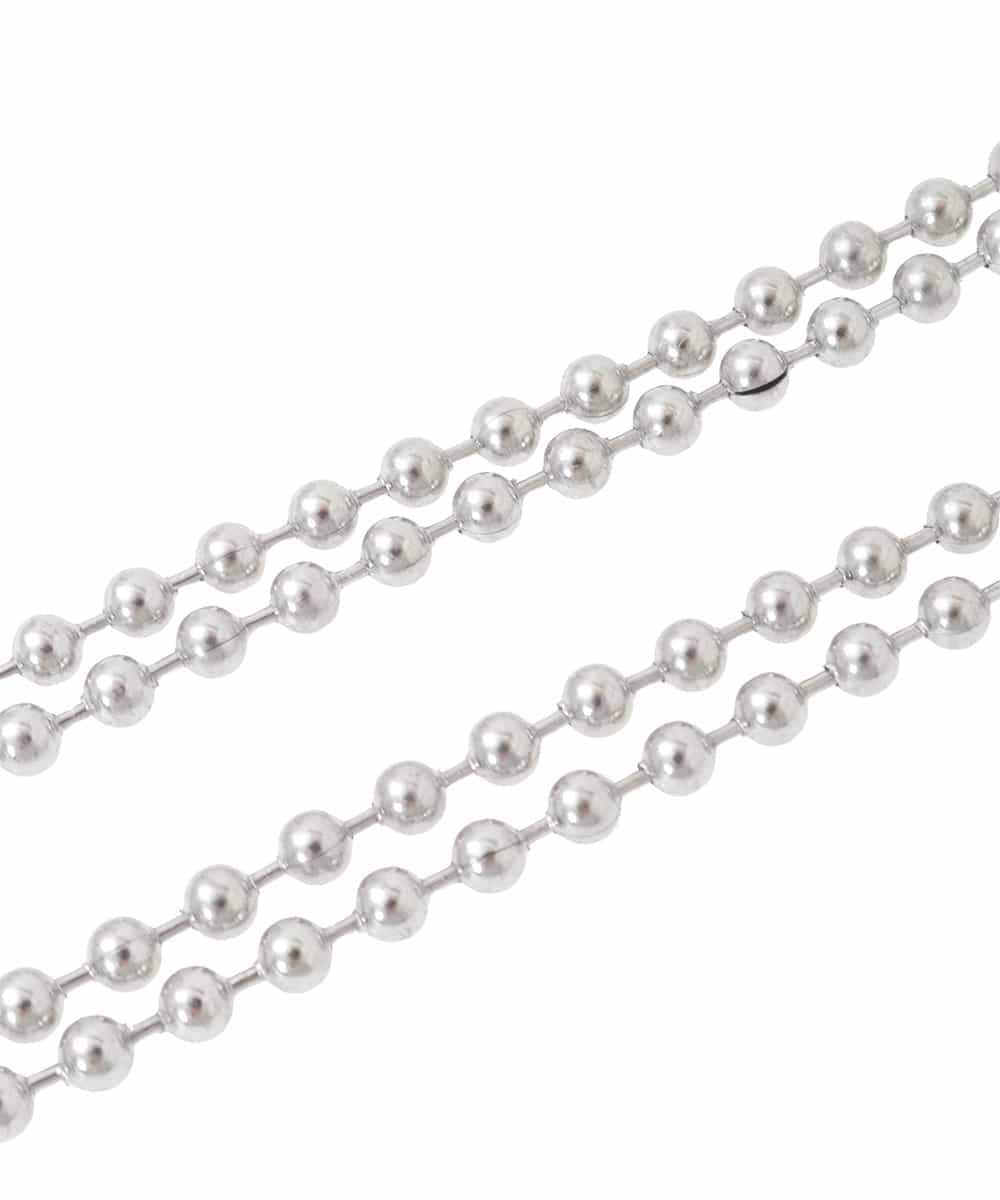 KS2GD14024 a.v.v(アー・ヴェ・ヴェ) ボールチェーンネックレス シルバー