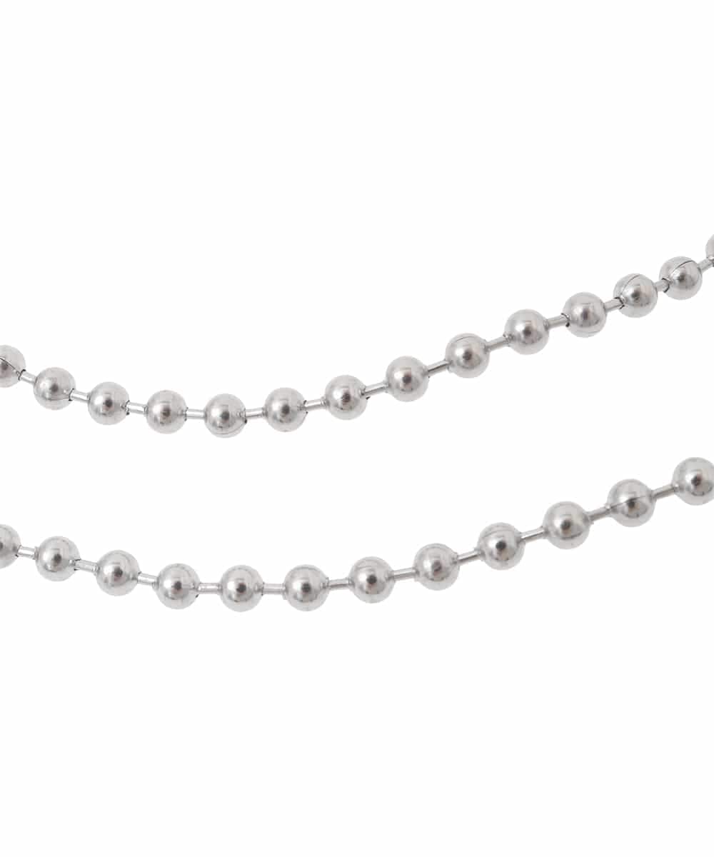 KS2GD14024 a.v.v(アー・ヴェ・ヴェ) ボールチェーンネックレス シルバー