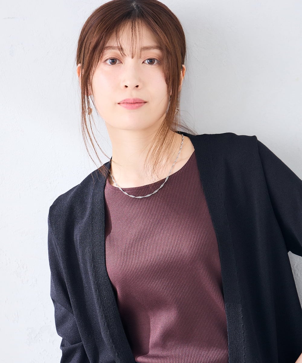 KS2GD17019 a.v.v(アー・ヴェ・ヴェ) ツイストチェーンネックレス ゴールド