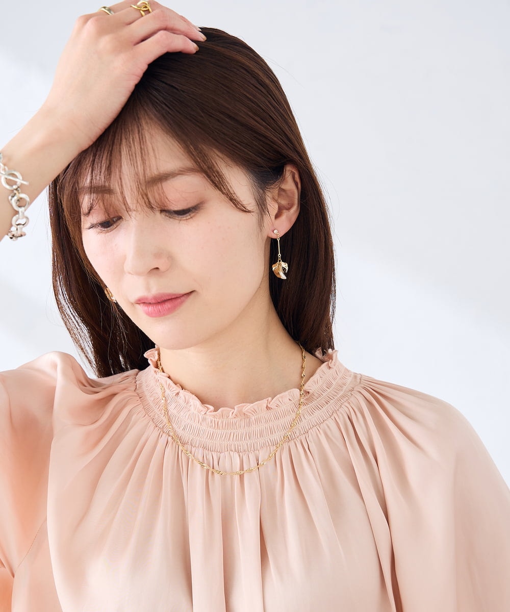 KS2GD17019 a.v.v(アー・ヴェ・ヴェ) ツイストチェーンネックレス ゴールド