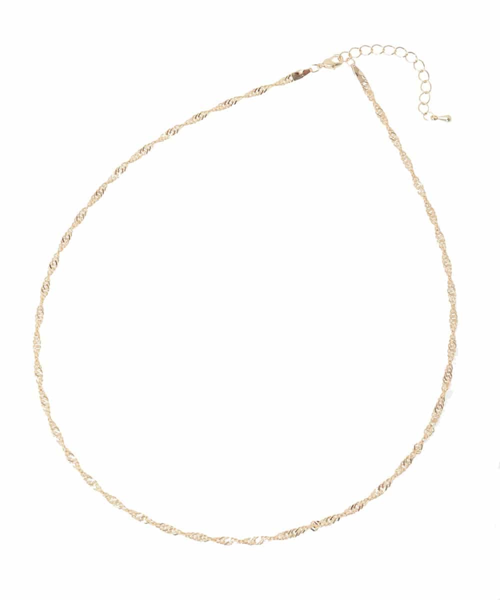 KS2GD17019 a.v.v(アー・ヴェ・ヴェ) ツイストチェーンネックレス ゴールド