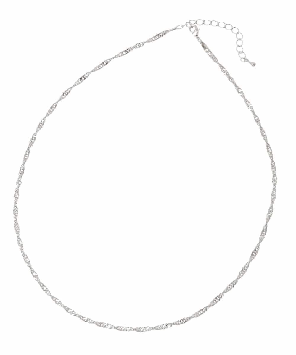 KS2GD17019 a.v.v(アー・ヴェ・ヴェ) ツイストチェーンネックレス シルバー
