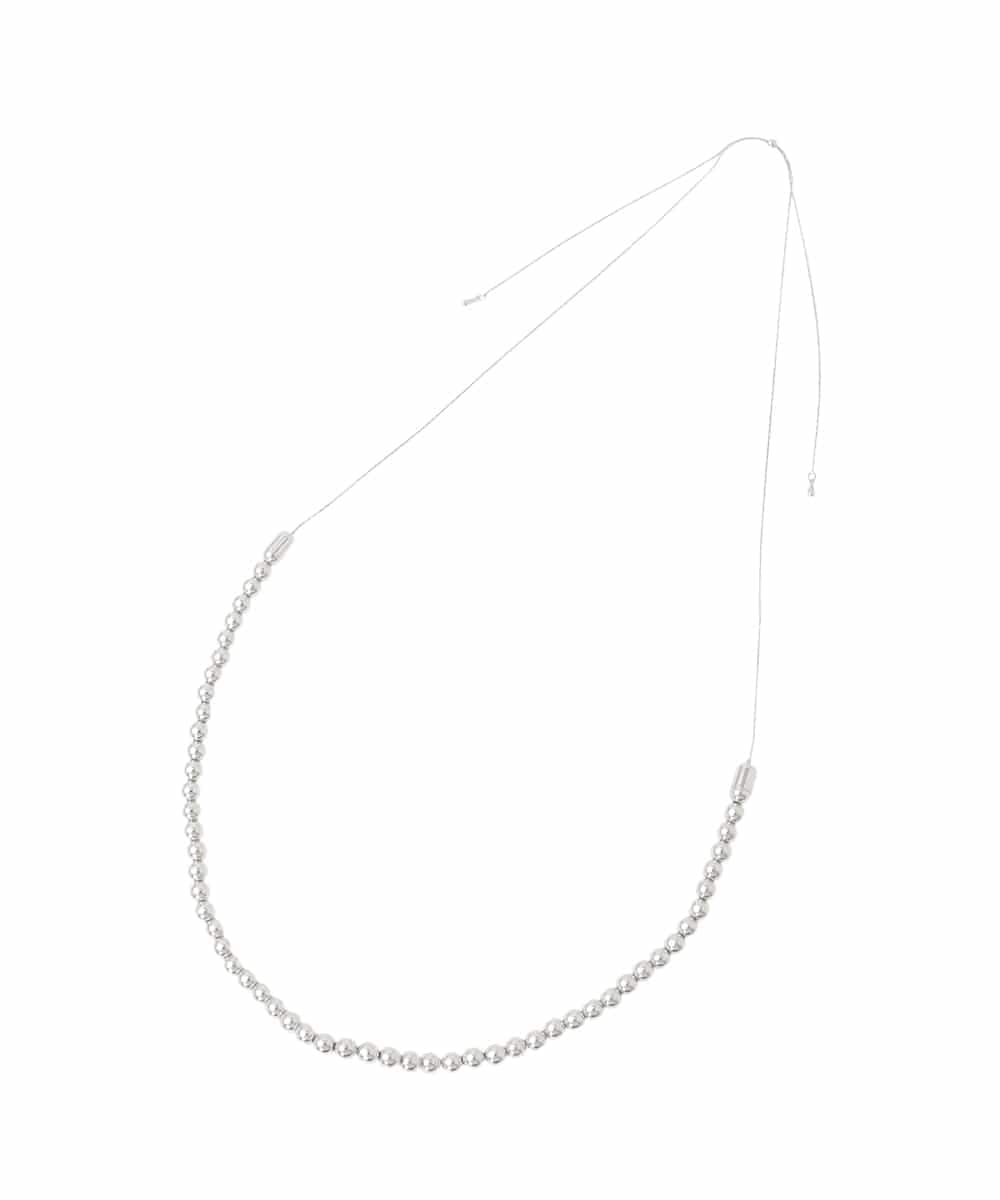 KS2GD18024 a.v.v(アー・ヴェ・ヴェ) シルバービーズネックレス シルバー
