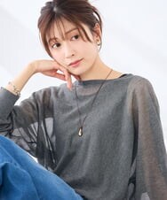 KS2GD21019 a.v.v(アー・ヴェ・ヴェ) ドロップモチーフコードネックレス ゴールド