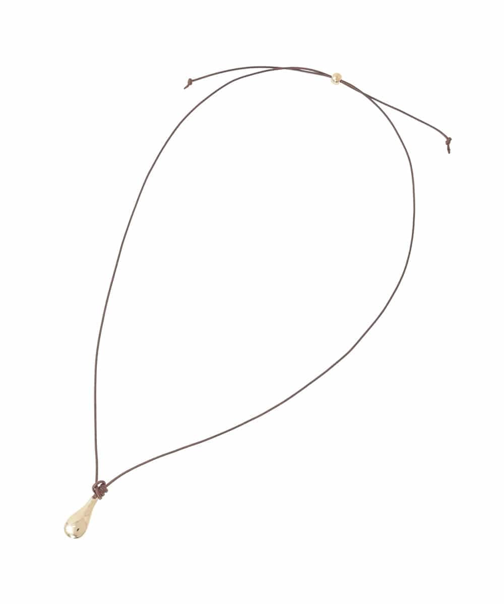 KS2GD21019 a.v.v(アー・ヴェ・ヴェ) ドロップモチーフコードネックレス ゴールド