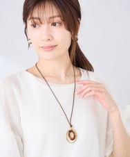 KS2GD22021 a.v.v(アー・ヴェ・ヴェ) オーバルモチーフネックレス ゴールド
