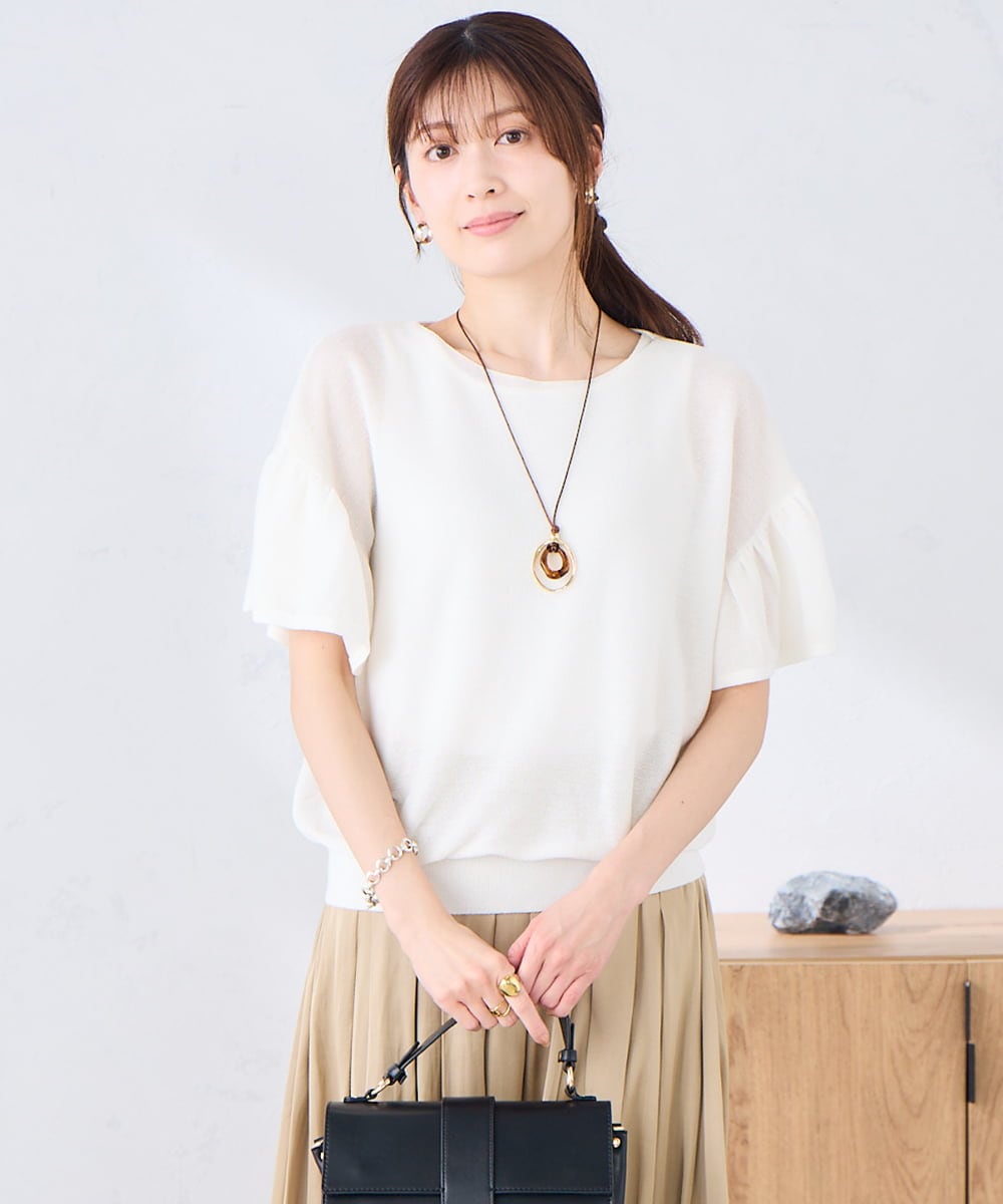 KS2GD22021 a.v.v(アー・ヴェ・ヴェ) オーバルモチーフネックレス ゴールド