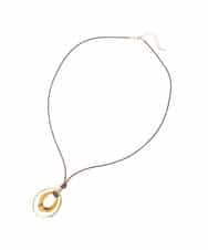 KS2GD22021 a.v.v(アー・ヴェ・ヴェ) オーバルモチーフネックレス ゴールド