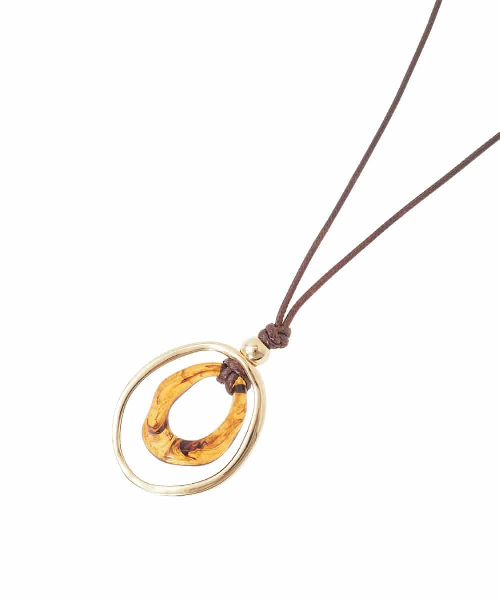 KS2GD22021 a.v.v(アー・ヴェ・ヴェ) オーバルモチーフネックレス ゴールド