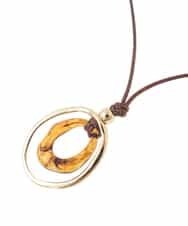 KS2GD22021 a.v.v(アー・ヴェ・ヴェ) オーバルモチーフネックレス ゴールド