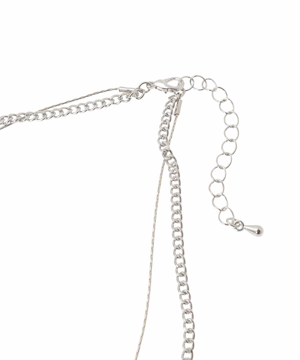 KS2GD24021 a.v.v(アー・ヴェ・ヴェ) クリアビーズチェーンネックレス シルバー