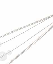 KS2GD24021 a.v.v(アー・ヴェ・ヴェ) クリアビーズチェーンネックレス シルバー