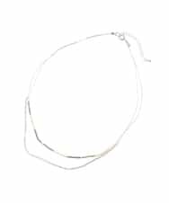 KS2GD25021 a.v.v(アー・ヴェ・ヴェ) ビーズレイヤードネックレス シルバー