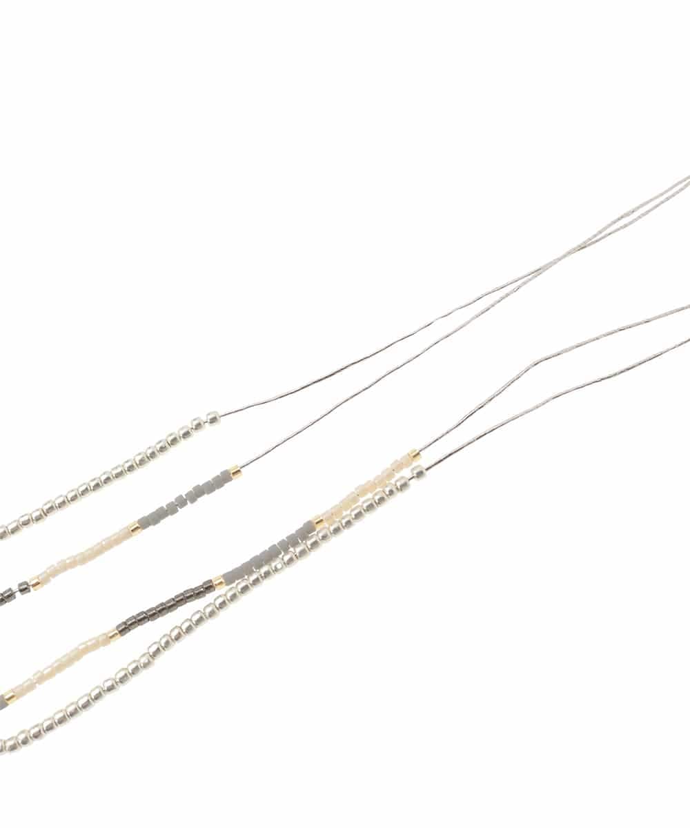 KS2GD25021 a.v.v(アー・ヴェ・ヴェ) ビーズレイヤードネックレス シルバー