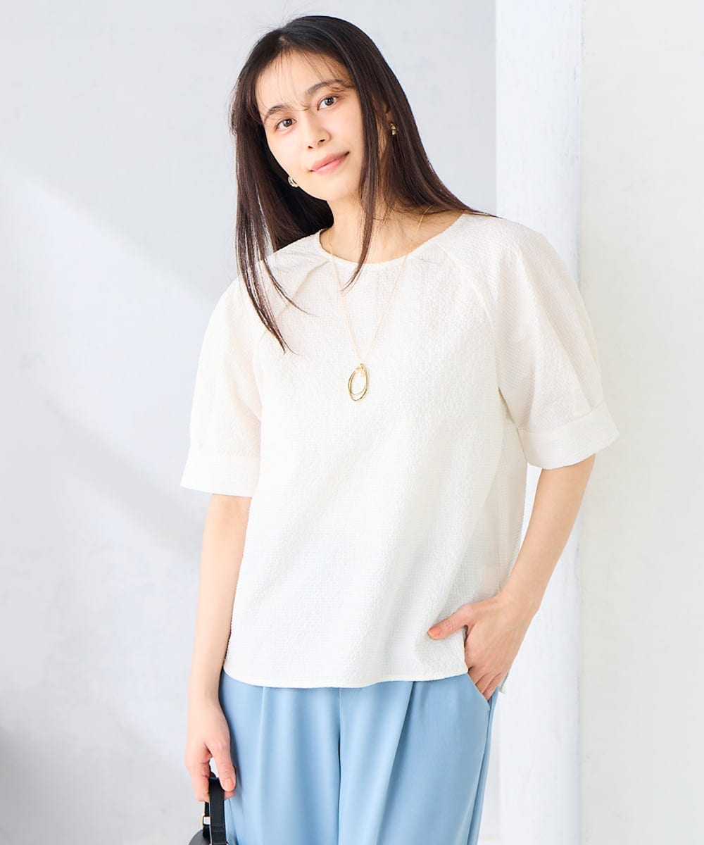 KS2GD27021 a.v.v(アー・ヴェ・ヴェ) パール付きワントップネックレス ゴールド