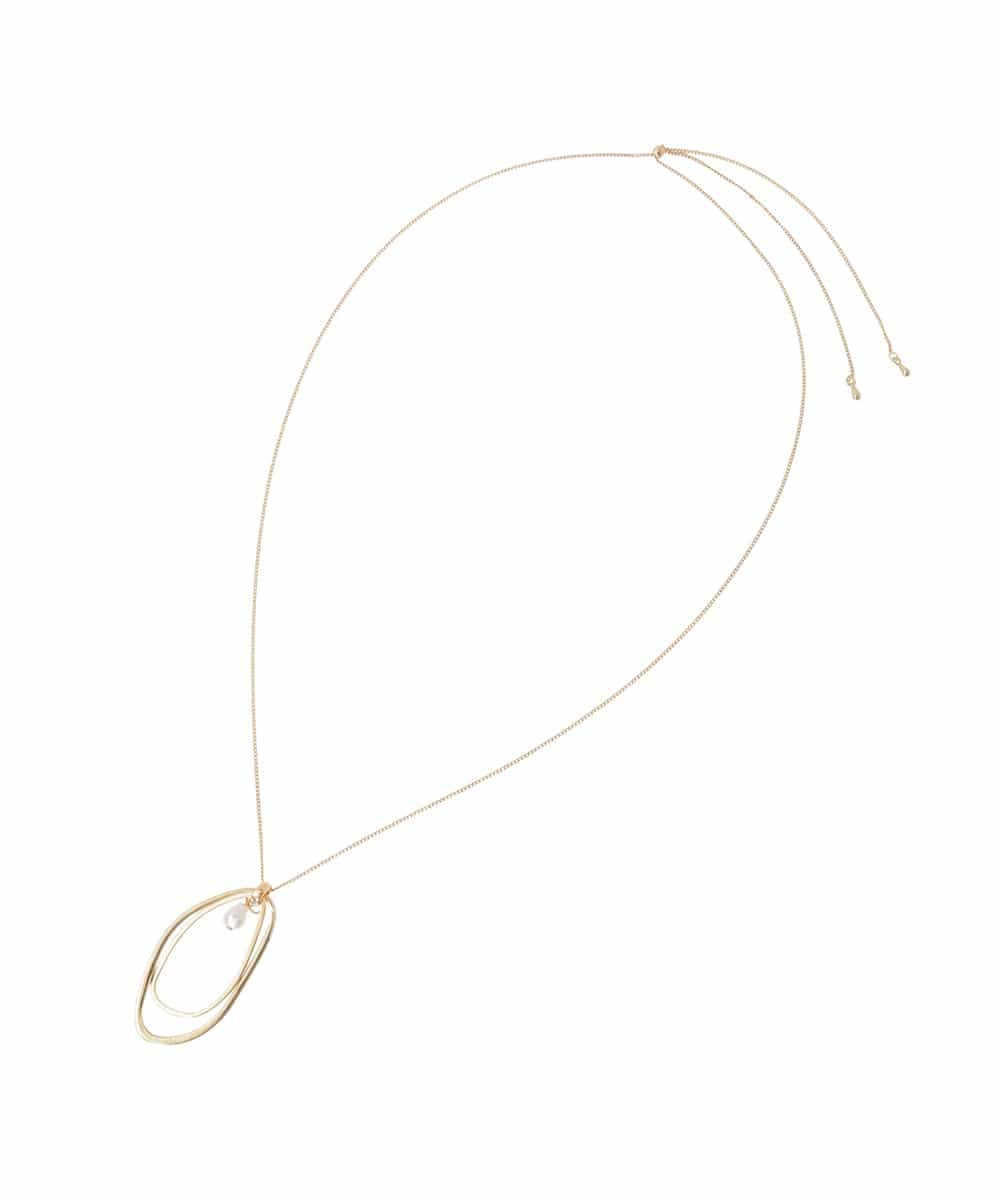 KS2GD27021 a.v.v(アー・ヴェ・ヴェ) パール付きワントップネックレス ゴールド