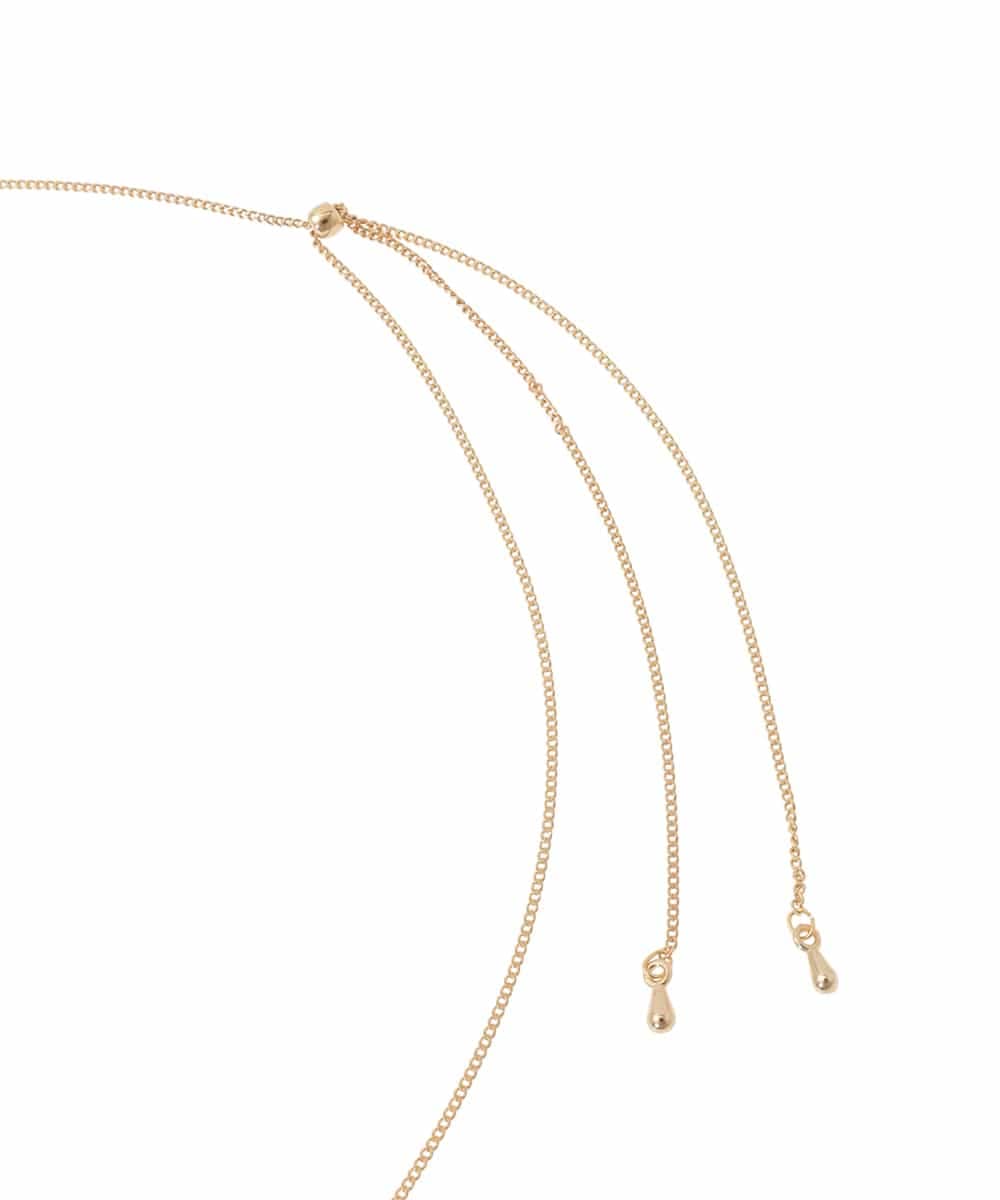 KS2GD27021 a.v.v(アー・ヴェ・ヴェ) パール付きワントップネックレス ゴールド